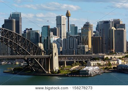 Sydney Central Business District Skyline New South Wales Australia