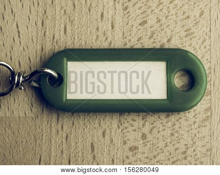 Vintage Looking Green Keyring