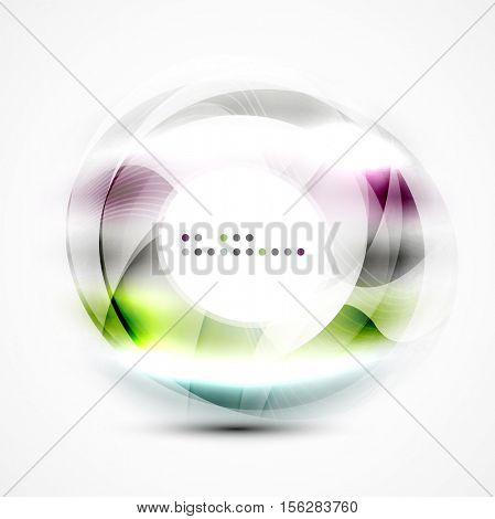 Shiny blurred cicrle template with space for text