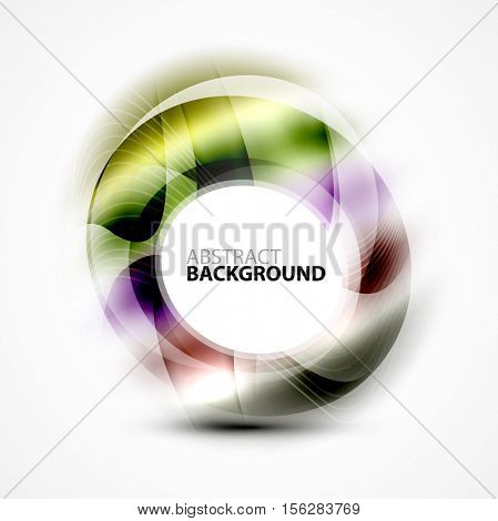 Shiny blurred cicrle template with space for text