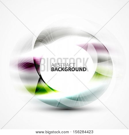 Shiny blurred cicrle template with space for text