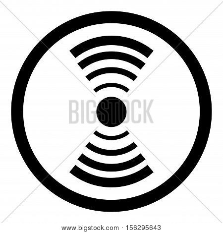 Internet access point is good signal. Router or switch network wireless signal. Vector illustration