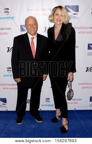 LOS ANGELES - NOV 10:  Chuck Binder, Sharon Stone at the 2016 TMA Heller Awards at Beverly Hilton Hotel on November 10, 2016 in Beverly Hills, CA