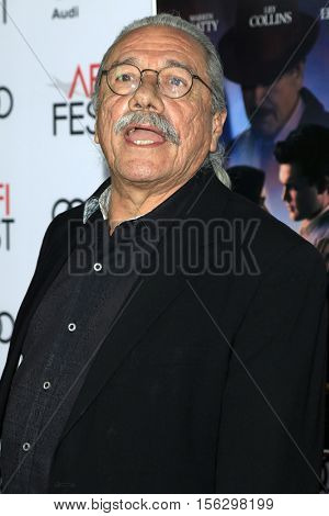 LOS ANGELES - NOV 10:  Edward James Olmos at the AFI FEST 2016 - Opening Night - Premiere Of 20th Century Fox's 'Rules Don't Apply' at TCL Chinese Theater on November 10, 2016 in Los Angeles, CA