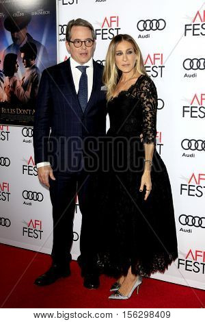 LOS ANGELES - NOV 10:  Matthew Broderick, Sarah Jessica Parker at the AFI FEST 2016 - Opening Night - Premiere Of 'Rules Don't Apply' at TCL Chinese Theater on November 10, 2016 in Los Angeles, CA
