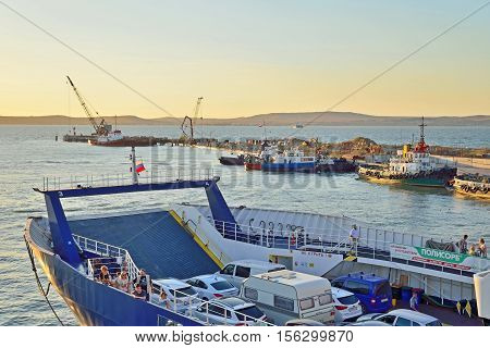 View Of The Dock And The Crimea Ferry