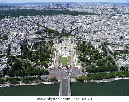 Veduta aerea di Piazza Tracadero, Parigi