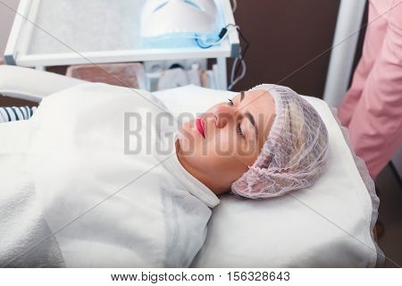 Woman in a beauty salon.