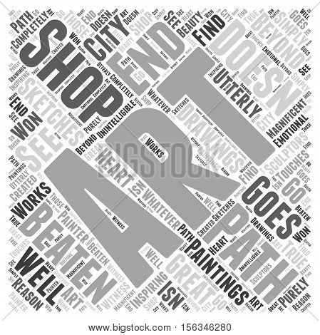 Shop for Art off the Beaten Path word cloud concept