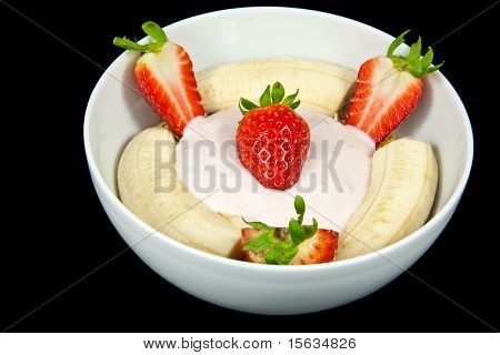 Colazione yogurt sano con frutta
