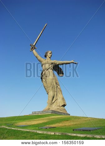 The Motherland Calls statue in Volgograd. Russia