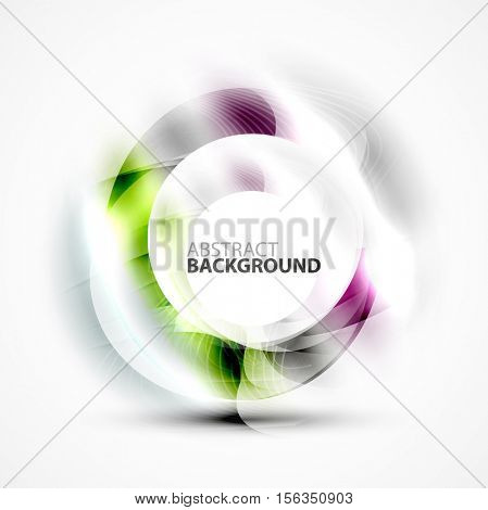 Shiny blurred cicrle template with space for text