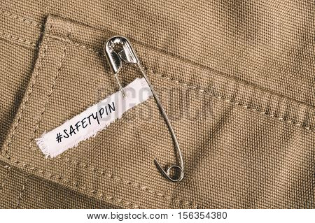 Safety Pins On Clothes As A Symbol Of Solidarity