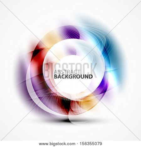 Shiny blurred cicrle template with space for text