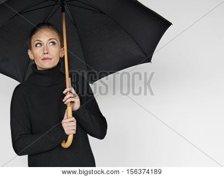 Caucasian Woman Studio Pose Concept