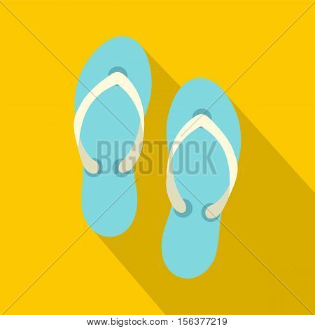 Flip flop sandals icon. Flat illustration of flip flop sandals vector icon for web design