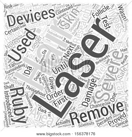 The History of Laser Hair Removal word cloud concept