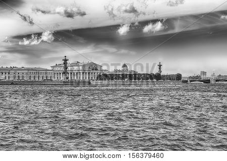 View Of The Spit Of Vasilievsky Island, St. Petersburg, Russia