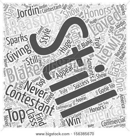 The Reasons that America Loved Blake Lewis word cloud concept