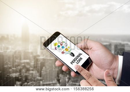 Personal Loan Money With Bank Employees Approve Contract
