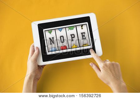 Nope Denied Fail Negative Refuse Rejected Stop Concept