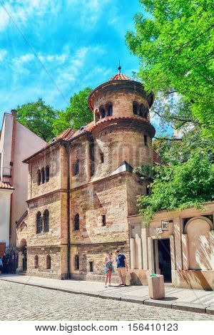 Prague, Czech Republic - July 11, 2016 : Staronowa (old-new) Synagogue, Situated In Josefov, Prague,
