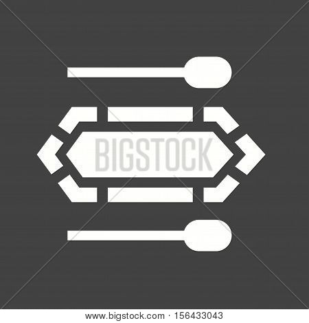 Boat, lake, dinghy icon vector image. Can also be used for vehicles. Suitable for use on mobile apps, web apps and print media.
