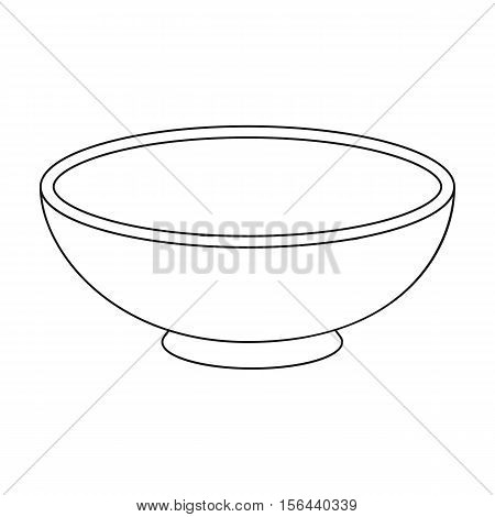 Udon icon in outline style isolated on white background. Sushi symbol vector illustration.