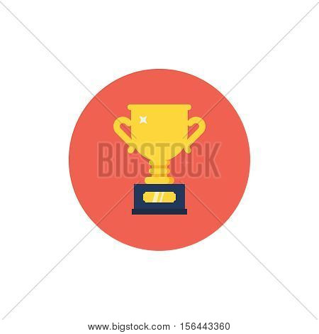 Winner cup trophy icon. Modern flat style vector illustration.