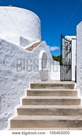Greece Dodecanese Rhodes a church in the Akra Lindos village