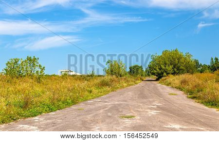 Typical rural landscape of Kursk region, Bolshoe Gorodkovo village, Russia