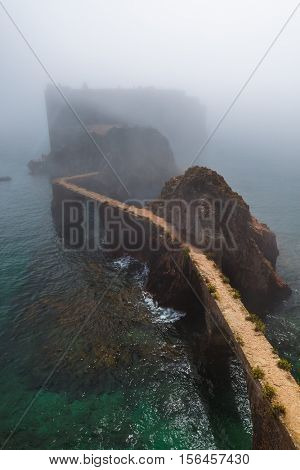 Fort in Berlenga island - Portugal - architecture background