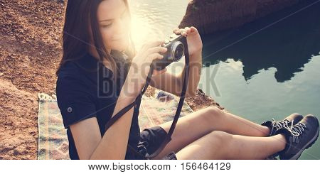Woman Travel Backpacker Adventure Concept