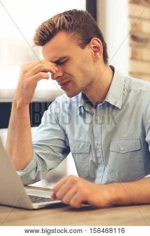 Young Businessman Working