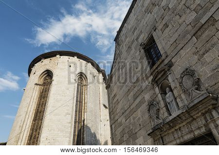 Girona (Gerona Catalunya Spain): gothic church of Sant Feliu exterior