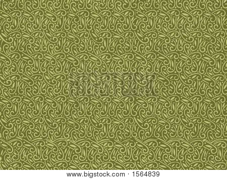 Carta da parati vintage In verde