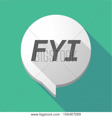 Long Shadow Comic Balloon With    The Text Fyi