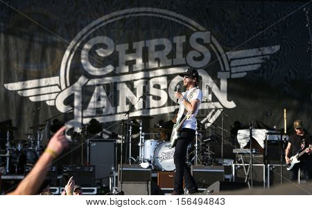 LAKE WALES, FL-NOV 4: Chris Janson performs at the CountryFlo Music and Camping Festival on November 4, 2016 in Lake Wales, Florida.
