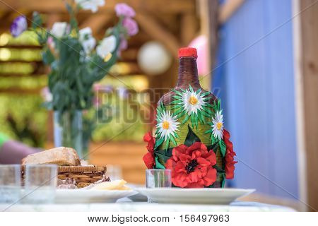 Decorated Big Bottle Of Alcohool