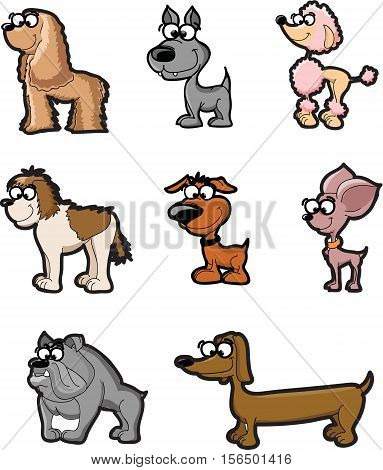 Cartoon vector dogs,illustration picture for your design