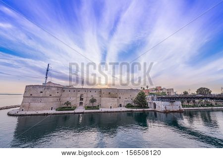 the nice old Town of Taranto in Italy