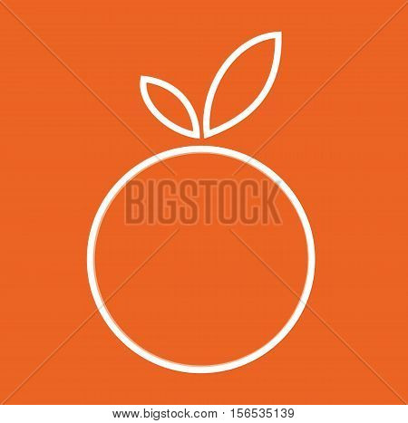 Orange Fruit Eco Sign - Orange Mordern Abstract For Logos, Banners, Templates, Internet Web Sites - Flat Icon Vector Illustration Stock EPS