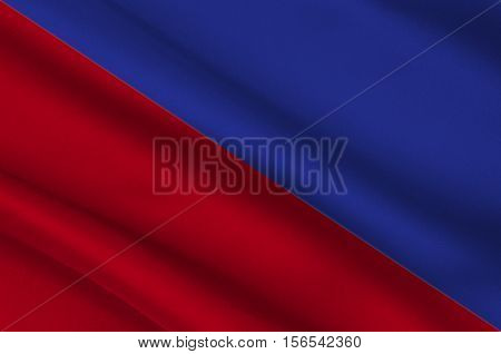 Flag of Campobasso is a city and comune in central-southern Italy. 3d illustration