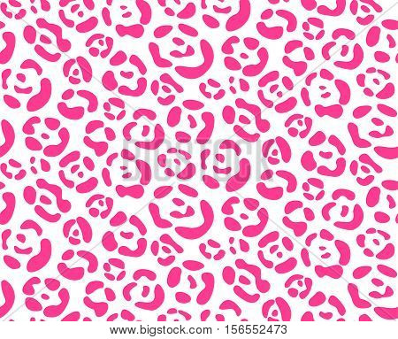 Leopard seamless pattern design in pink color. Can be used in textiles fashion clothes paper print and website backdrop.