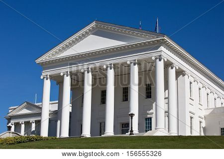 Virginia Capitol State House building is located in Richmond VA USA.