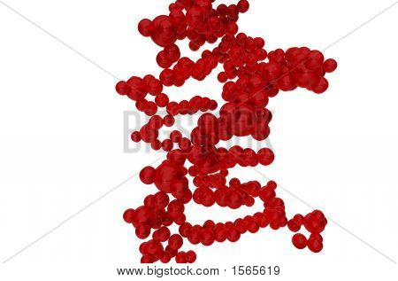 3D render rot Dna für Gesundheitswissenschaften