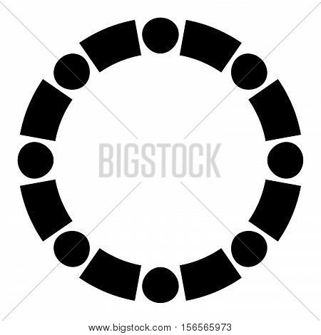 Simple Geometric Circle Element Isolated On White