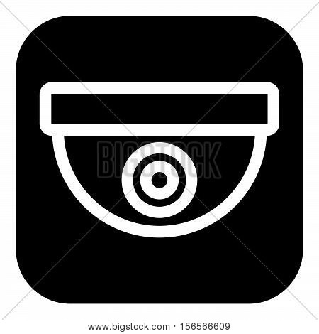 Icon With Security Camera / Surveillance Camera Symbol