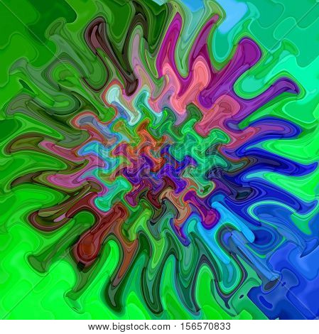 Abstract coloring background of the horizon gradient with visual cubism,mosaic,poolar coordinates,wave and pinch effects,good for your project design