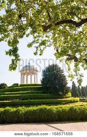 Querini Park in Vicenza and a perspective of the small temple